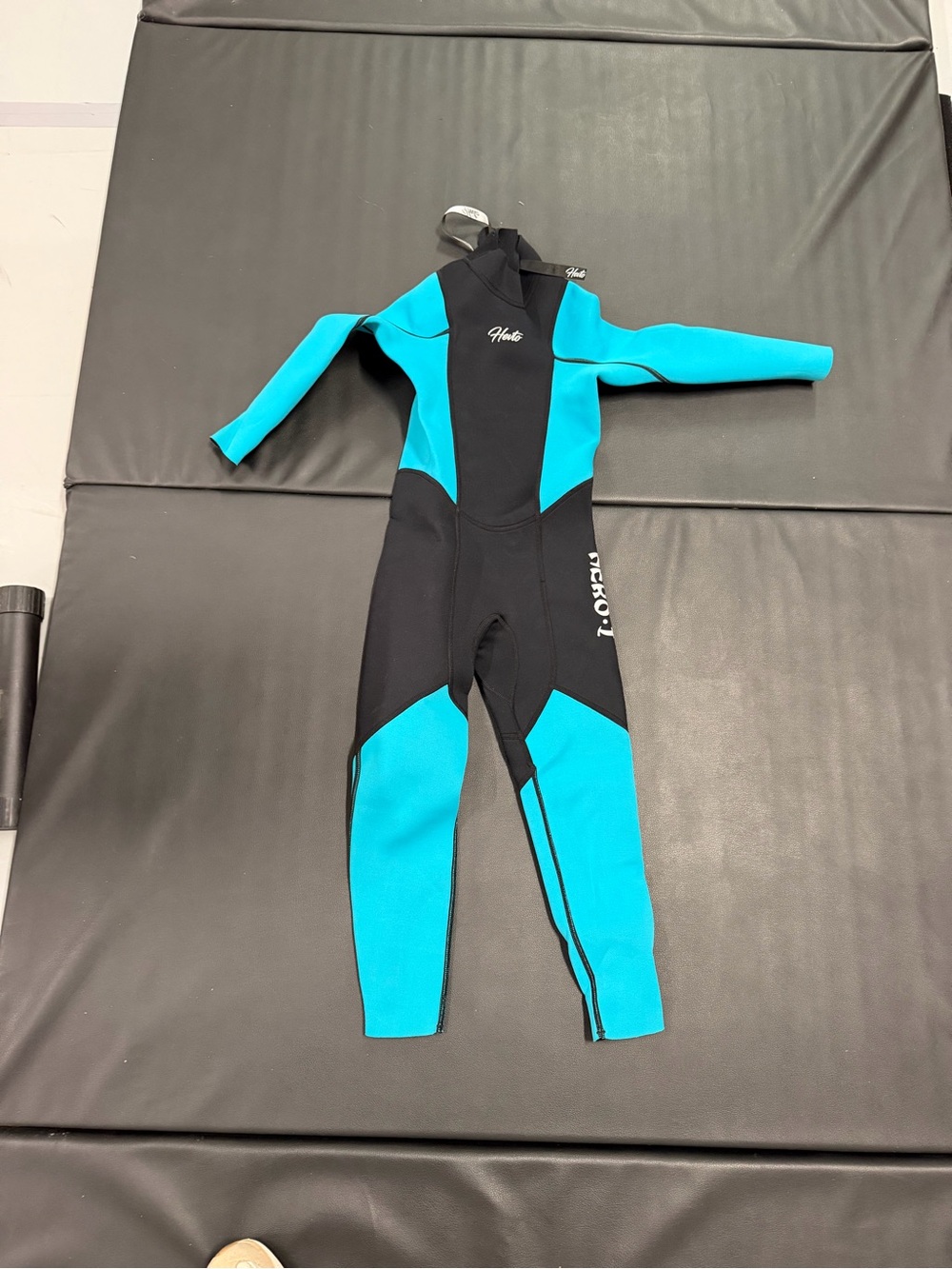 Youth Teal and Black Swim Rashguard Wetsuit